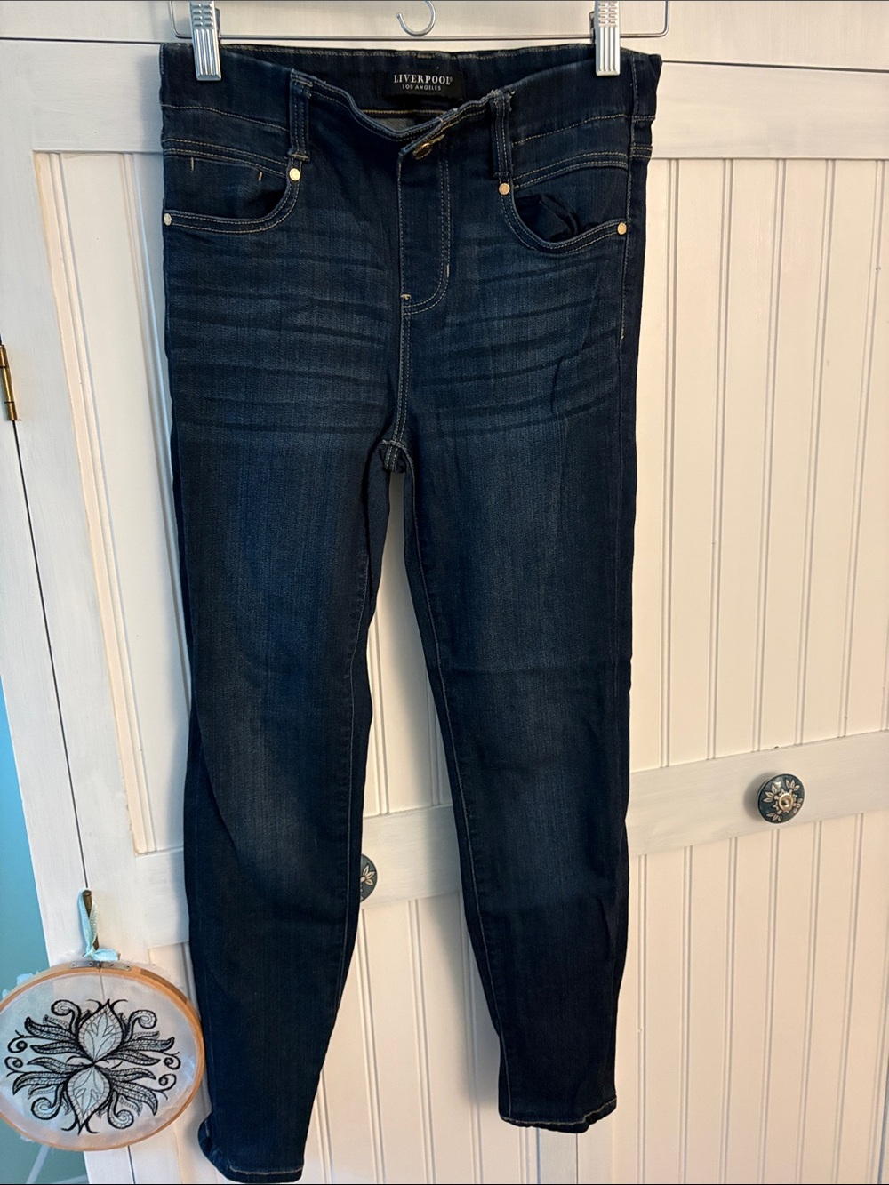Liverpool Skinny Jeans in Dark Indigo Wash 6 Petite
